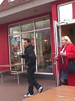 Fat mature blonde gets sexed up by the young man with the eagerly throbbing cock stick