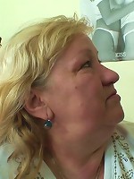 Fat mature blonde gets sexed up by the young man with the eagerly throbbing cock stick