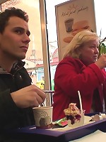 The mature wants cock meat inside her pussy and he unlocks her passion for sex and a big load