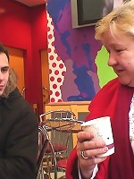 The mature wants cock meat inside her pussy and he unlocks her passion for sex and a big load