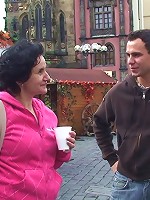 After having sex with this slutty granny babe he cums on her pretty face and she loves it