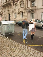 Her wet granny pussy is filled by him on that nice clean hotel bed and she loves it