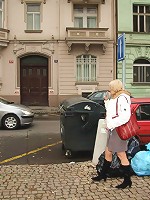 The beautiful granny with the dripping wet old pussy is fucked by his throbbing cock