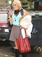 The older hooker is picked up by a horny young man and her body is violated