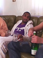 Tempting mature babe gives them champagne and then gives up her old body