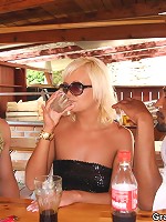 The two young men with the big cocks double team a mature slut and she loves it