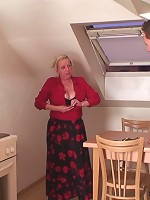 Slutty grandma fucked in her lusty pussy and every inch of cock turns her on