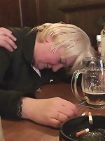 The hot grandma gets drunk and then goes home with the guys for really great hardcore sex