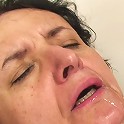 The mature beauty has great sex and when it's over she has cum dripping down her chin