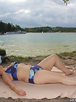 She gives the young men plenty of chances to fuck her beautiful mature body and they love it