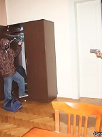 Granny has fun with a couple of rock hard cocks and they get to pump her holes