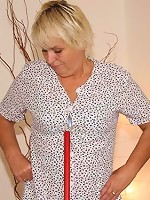 Chubby granny is cleaning the apartment and the young men are fucking her hard