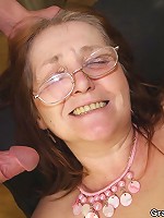 A young guy and an older guy want this mature and she lets them both at her body