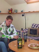 Granny slut fucked in her dripping wet holes by two guys with big hard dicks