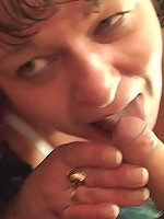 Mature on her hands and knees has cock in her ass and in her mouth at the same time