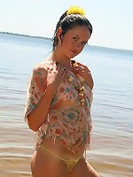 Horny brunette teen just loves getting naked