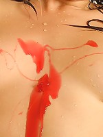 Horny teen invites you to watch her take a wet, soapy bath