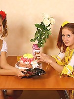 Horny teens enjoy sexy naked fun