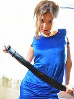 Cute teen lets you look up her skirt!