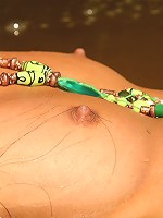 Cute teen gets naked outdoors