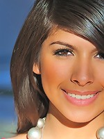 Leila does cartwheels topless outside