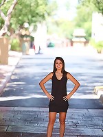 Bree shows off her round ass and shaved pussy