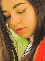 Nadine sexy in a summer dress