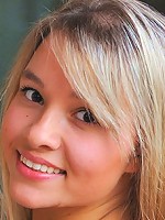 Aime in cute pink panties gets naked