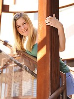 Danielle with huge tits uses a dildo on her pussy