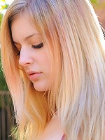 Danielle massagers her huge boobs and plasy with her pussy