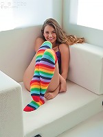 Adorable teen Model Allie Haze getting naughty as she stroke her soaking wet pussy with her vibrator