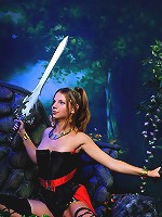 Small titted naked amazon babe with the knife nad swrod