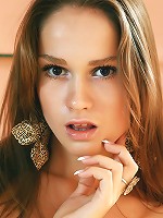 Sweet and seductive brunette with adorable details.