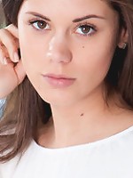 Caprice A rubs her puffy nipples, making them hard, which makes her horny. Caprice A then rubs her shaved pussy to an amazing orgasm