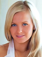 Bella C rubs her large natural tan breasts just before making herself cum with her new glass dildo