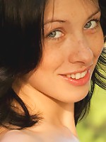 Vivacious babe with youthful body and charming allure.