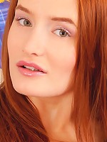 Nubiles.net Denisa Heaven - Fresh redhead amateur Denisa Heaven gets naked and fingers her delicate pussy