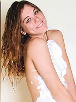 Nubiles.net Alice Sweets - Hot brunette Alice Sweets showers and pleasures her wet hairy pussy