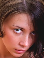 Horny teen with bushy cunt teasing your imagination