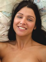 Pretty teen playing with her hungry pussy