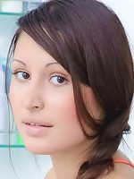 Beautiful cutie gets her pussy fucked in the bathroom