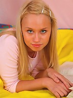 Hot blonde teen studys her boyfriends hard cock