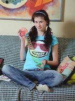 This cute girl doesn't mind to get her warm holes drilled