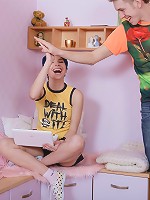 Blazing hot cutie gets sticky cum on her face