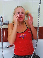 Old dyke grabs a dildo toy and shows a cheeky teen girl what grown-ups do