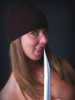 The only way to practise your sword play... NAKED!