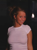 Caitlynn in a see through tight white t-shirt