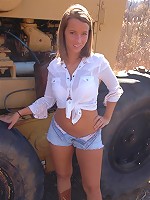 Caitlynn in tight jean shorts and kinky boots