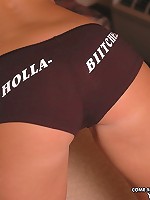 Caitlynn's beautiful bubble butt in Holla Biitches panties
