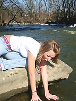 Caitlynn bares some ASS down by the river